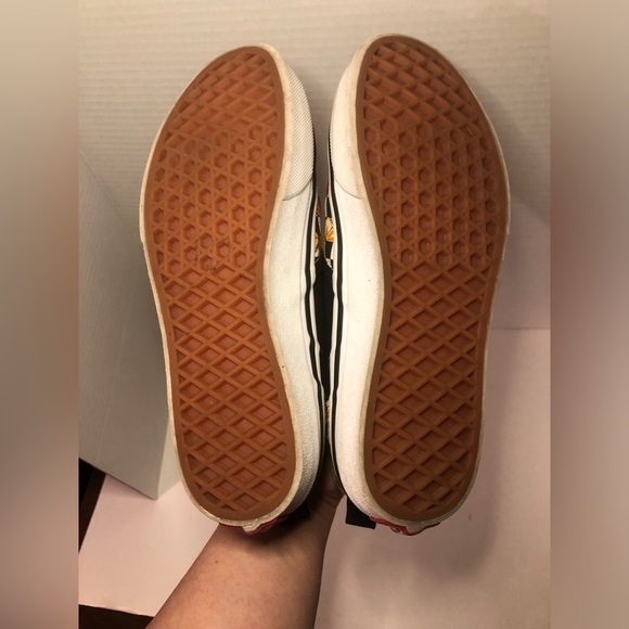 Vans Kids Slip-On Butterfly Checkered Shoes - Black and Multicolor - Picture 9 of 16